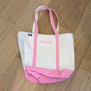 Pink and Cream Tote Bag